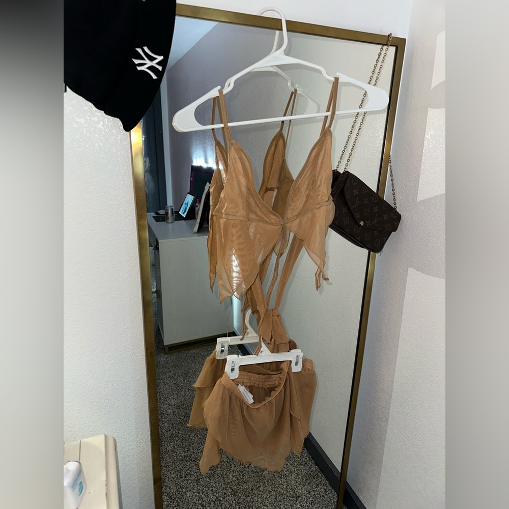 Sheer Brown Two-Piece Cover up